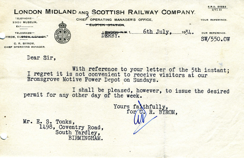 LMSR Bromsgrove shed visit