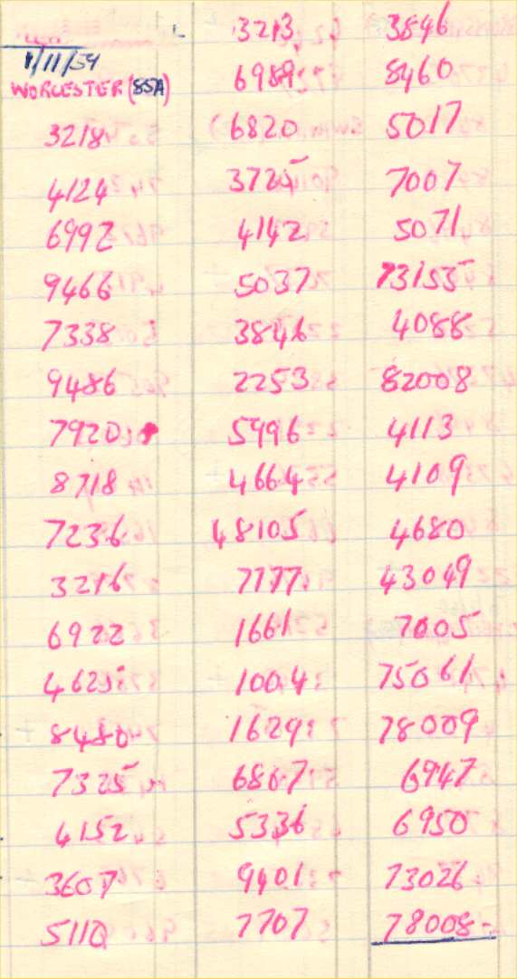 Gerald Waldley notebook 1-11-59